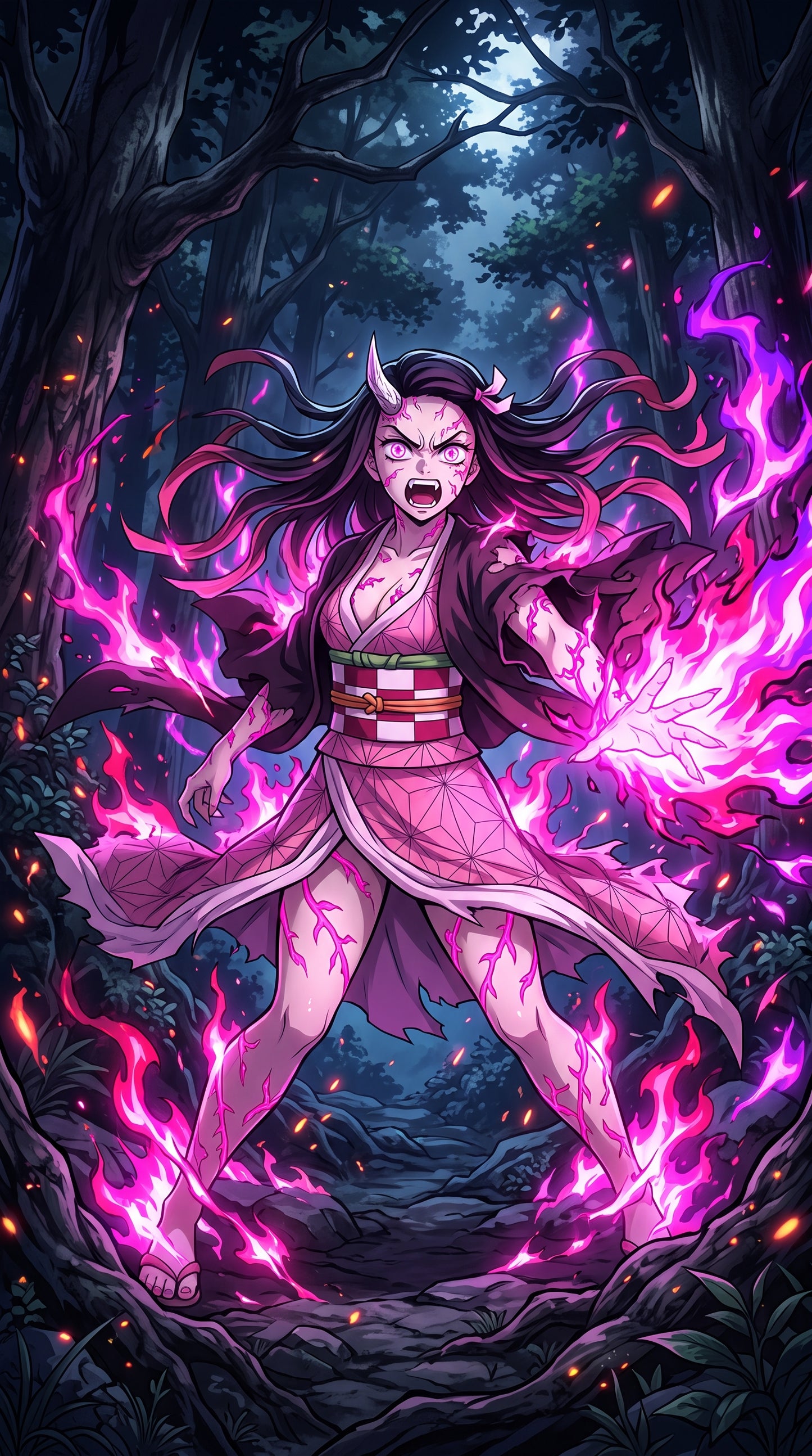 Pack Wallpapers Demon Slayer – Zenitsu, Nezuko, Inosuke & Tanjiro